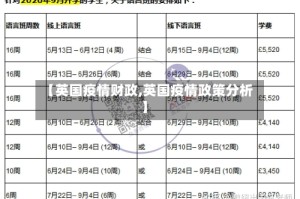 【英国疫情财政,英国疫情政策分析】