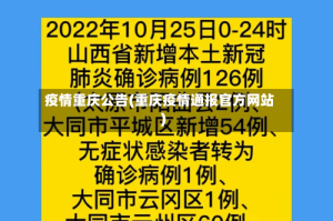 疫情重庆公告(重庆疫情通报官方网站)