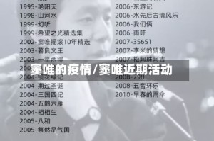 窦唯的疫情/窦唯近期活动