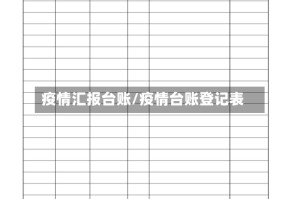 疫情汇报台账/疫情台账登记表