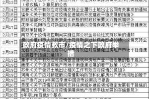 政府疫情救市/疫情之下政府举措