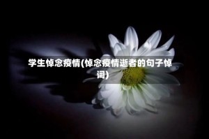 学生悼念疫情(悼念疫情逝者的句子悼词)