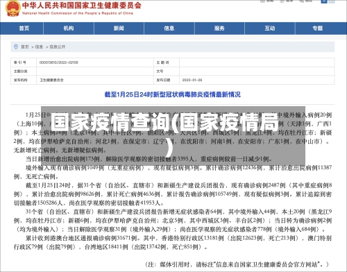 国家疫情查询(国家疫情局)-第3张图片