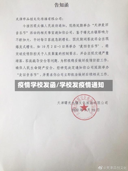疫情学校发函/学校发疫情通知-第2张图片