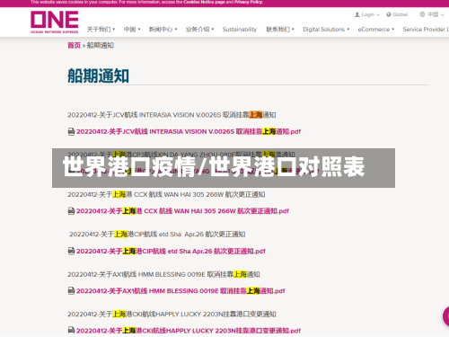 世界港口疫情/世界港口对照表-第1张图片