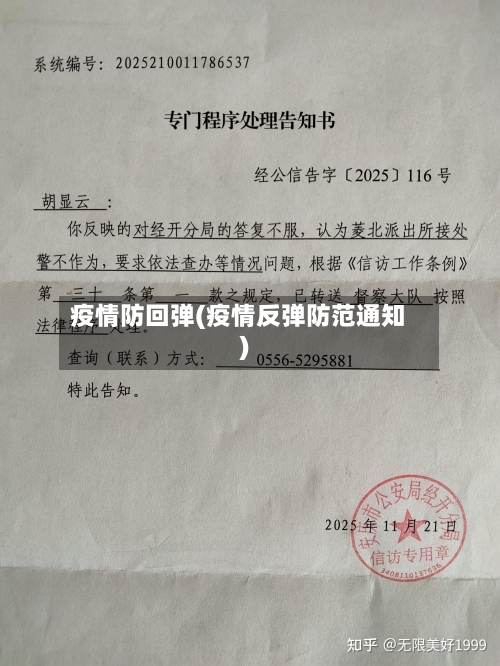 疫情防回弹(疫情反弹防范通知)-第1张图片
